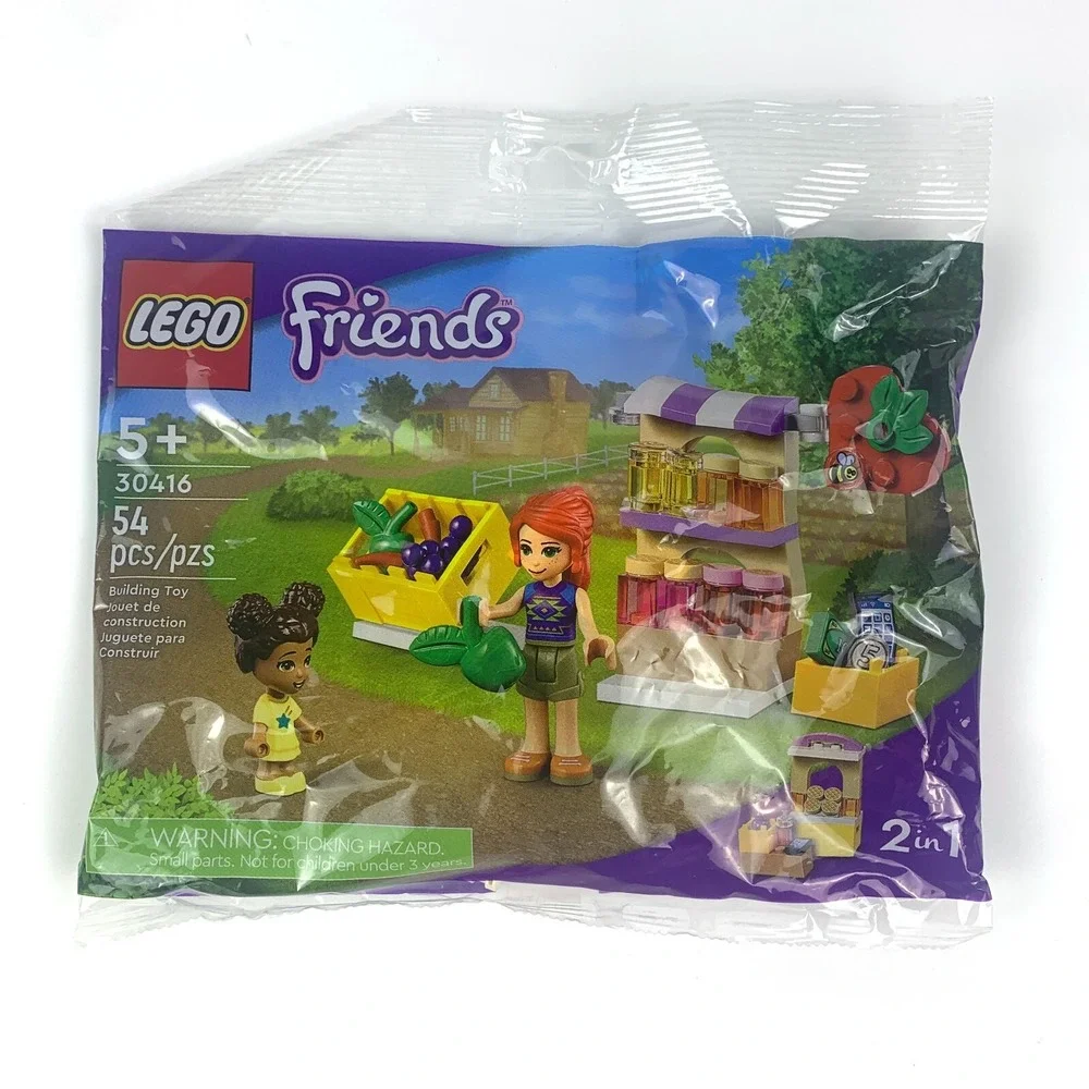 Lego Friends Lot of 4 Polybags 30404 Sunflower 30412 Picnic 30416 Market Stand 2